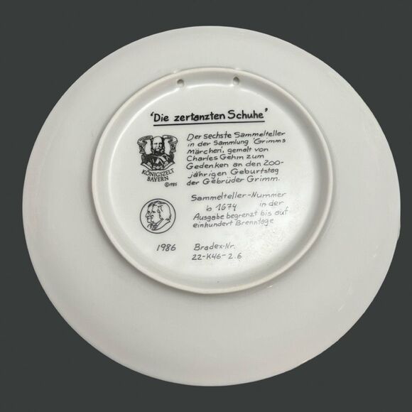 Charles Gehm Collector Plates The Golden Goose &  Die zertanzten Schuhe Grimm 8” - Picture 9 of 11
